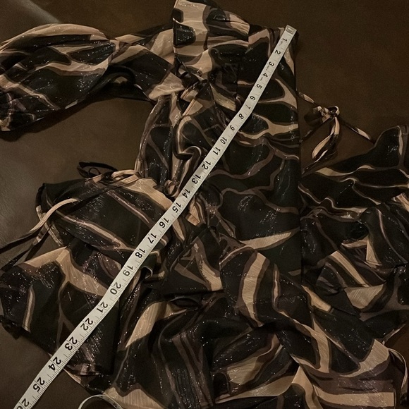 TED BAKER London Jasmyna Woven V-Neck 3/4 Blouson - Size 2 - Picture 15 of 16